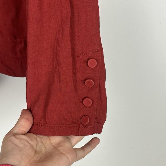 Eileen Fisher Linen Jacket Women's 1X Stand Shawl Collar Peplum Zip Lightweight - Picture 8 of 16